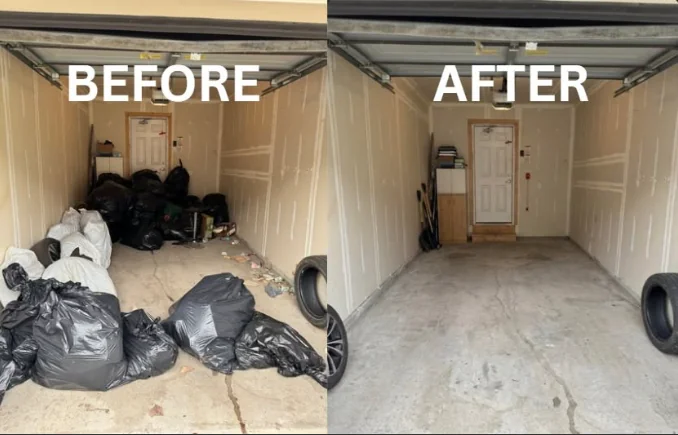 Before and After Garage Clean Up in Kanata